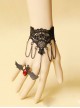 Gothic Cross Bat Lady Lolita Bracelet And Ring Set