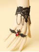 Gothic Cross Bat Lady Lolita Bracelet And Ring Set