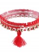 Red Concise Tassel Girls Lolita Wrist Strap