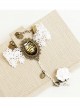 Retro White Lace Lady Handmade Lolita Bracelet And Ring Set