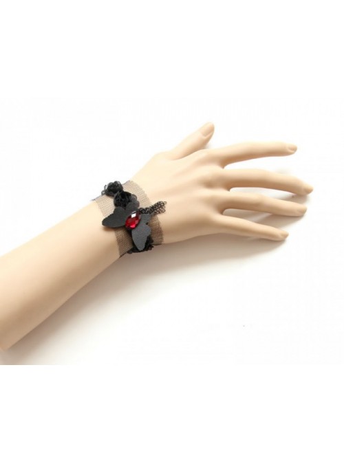 Cute Black Butterfly Little Girls Lolita Wrist Strap