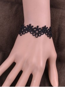Concise Black Lace Lolita Wrist Strap