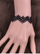 Concise Black Lace Lolita Wrist Strap