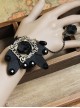 Black Butterfly Lace Black Ribbon Rose Gothic Bracelet And Ring