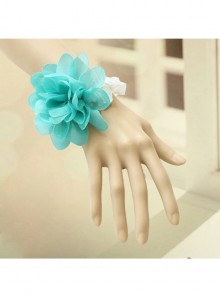 Retro Green Flower Handmade Lolita Wrist Strap