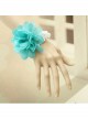 Retro Green Flower Handmade Lolita Wrist Strap