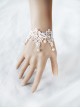 Sweet White Lace Pearl Lolita Wrist Strap