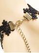 Vampire Black Lace And Heart Pendant Lolita Bracelet