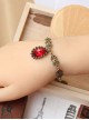 Retro palace Red Gem Pendant Lolita Bracelet