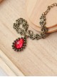 Retro palace Red Gem Pendant Lolita Bracelet