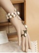 Vintage Flower Pearl Lace Lolita Bracelet And Ring