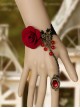 Gothic Black Queen Lolita Bracelet And Ring Set