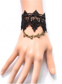 Elegant Black Lace Lady Lolita Wrist Strap