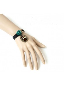 Retro Rose Lady Leopard Print Handmade Lolita Wrist Strap