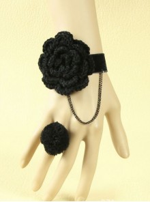 Retro Knitting Wool Floral Girls Lolita Wrist Strap