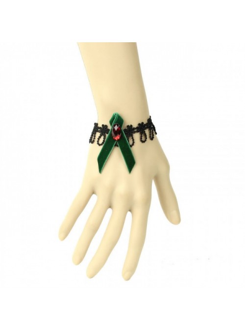 Gothic Black Lace Lady Handmade Lolita Wrist Strap