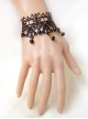 Charming Black Lace Bead Chain Girls Lolita Wrist Strap