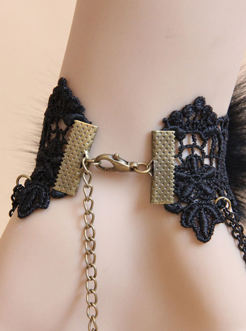 Gorgeous Black Lace Chain Lady Lolita Wrist Strap