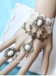 White Lace Alloy Vine Retro Pearl Lolita Wrist Strap