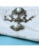 White Lace Alloy Vine Retro Pearl Lolita Wrist Strap