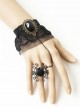 Elegant Retro Black Lace Lolita Bracelet And Ring Set