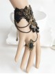 Gorgeous Black Lace Lolita Bracelet And Ring Set