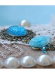 White Lace Blue Crystal Girls Lolita Bracelet And Ring Set