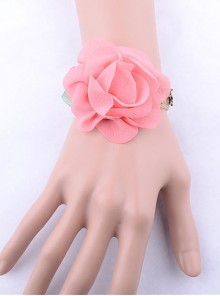 Cute Pink Floral Little Girls Lolita Wrist Strap