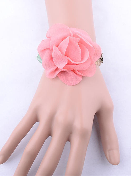 Cute Pink Floral Little Girls Lolita Wrist Strap