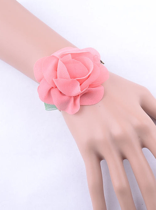 Cute Pink Floral Little Girls Lolita Wrist Strap