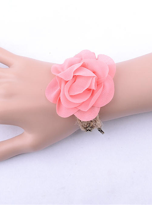 Cute Pink Floral Little Girls Lolita Wrist Strap