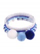 Elegant Blue Bead Chain Lolita Wrist Strap