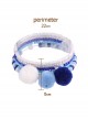 Elegant Blue Bead Chain Lolita Wrist Strap