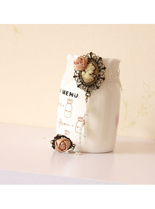 Elegant White Lace Princess Lolita Bracelet And Ring Set