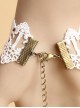 Bride White Lace And Pearl Pendant Lolita Wrist Strap And Ring