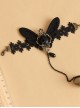 Black Lace Butterfly Gothic Lolita Wrist Strap And Ring