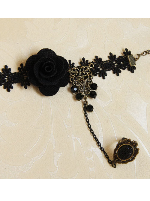 Classic Rose Bead Chain Lady Lolita Wrist Strap
