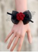 Concise Black Lace Bowknot Girls Lolita Wrist Strap