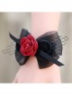 Concise Black Lace Bowknot Girls Lolita Wrist Strap