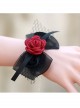 Concise Black Lace Bowknot Girls Lolita Wrist Strap