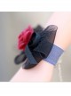 Concise Black Lace Bowknot Girls Lolita Wrist Strap
