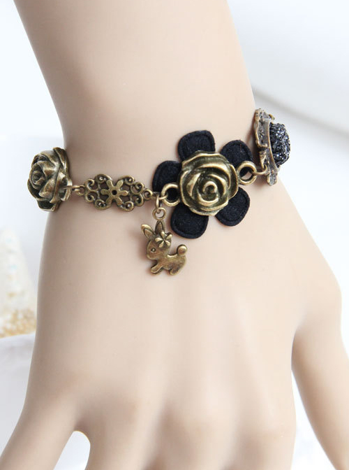 Retro Floral Girls Lolita Wrist Strap