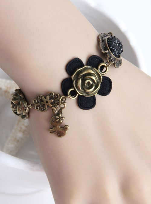 Retro Floral Girls Lolita Wrist Strap