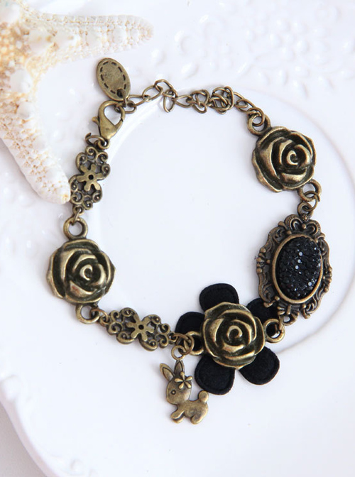 Retro Floral Girls Lolita Wrist Strap