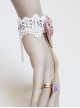 Classic White Lace Purple Bow Girls Lolita Wrist Strap