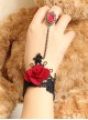 Gothic Rose Retro Lace Lolita Wrist Strap And Ring