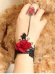 Gothic Rose Retro Lace Lolita Wrist Strap And Ring