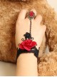 Gothic Rose Retro Lace Lolita Wrist Strap And Ring