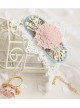 Elegant White Lace Pink Floral Lady Lolita Wrist Strap