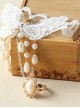 Concise White Lace Butterfly Lolita Bracelet And Ring Set